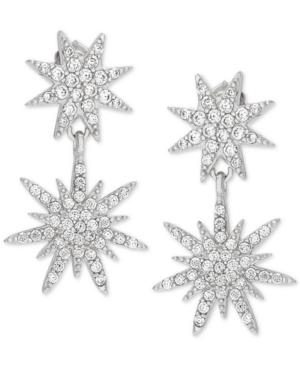 Giani Bernini Cubic Zirconia Starburst Drop Earrings In Sterling Silver, Created For Macy's