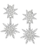 Giani Bernini Cubic Zirconia Starburst Drop Earrings In Sterling Silver, Created For Macy's