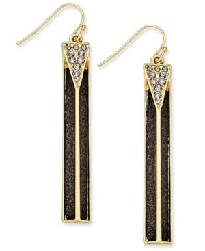 Thalia Sodi Gold-tone Glitter Bar Drop Earrings, Only At Macy's