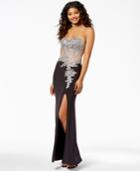 Blondie Nites Juniors' Embellished Strapless Gown