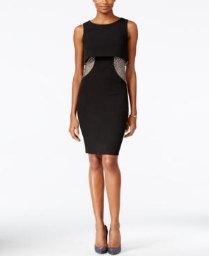 Jax Popover Rhinestone Sheath Dress