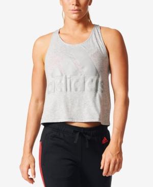 Adida Cropped Racerback Logo Tank Top