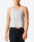 Adida Cropped Racerback Logo Tank Top