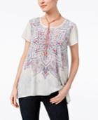 Style & Co Graphic Print T-shirt, Only At Macy's