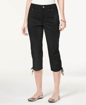 Style & Co. Tummy-control Lace-up Capri Pants, Only At Macy's