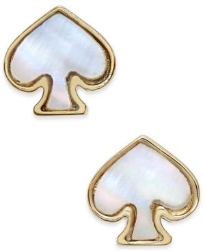 Kate Spade New York Signature Spade Gold-tone Imitation Mother-of-pearl Earrings