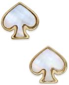 Kate Spade New York Signature Spade Gold-tone Imitation Mother-of-pearl Earrings