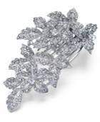 Inc International Concepts Silver-tone Pave Flower Hair Comb, Created For Macy's