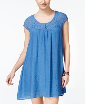 Be Bop Juniors' Crochet-trim Shift Dress