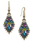 Anna Sui X Inc International Concepts Gold-tone Multi-crystal Drop Earrings, Created For Macy's