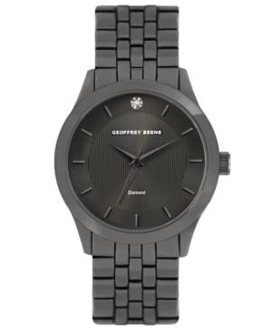 Geoffrey Beene Textured Dial Genuine Diamond Watch