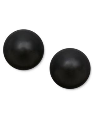 14k Gold Earrings, Onyx Ball Stud Earrings (8mm)