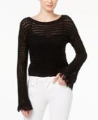 American Rag Juniors' Cropped Bell-sleeve Sweater, Created For Macy's