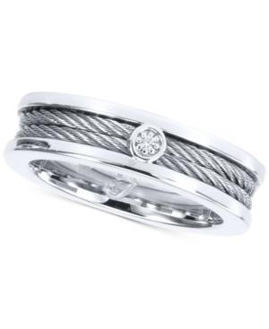 Charriol Diamond Accent Ring In Stainless Steel