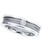 Charriol Diamond Accent Ring In Stainless Steel