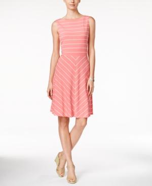 Charter Club Striped Fit & Flare Dress, Only At Macy's