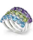 Multi-stone Stackable 3-pc. Ring Set (4-9/10 Ct. T.w.) In Sterling Silver