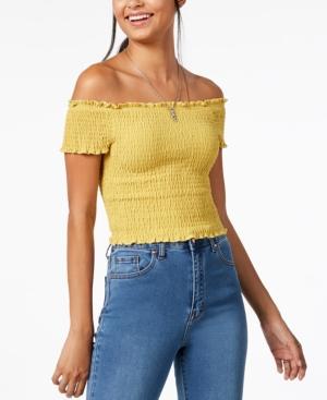 Polly & Esther Juniors' Smocked Off-the-shoulder Top