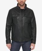 Tommy Hilfiger Men's Leather Bomber Jacket