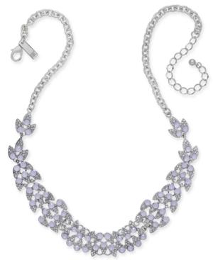 Inc International Concepts Pave & Stone Leaf Statement Necklace, 18 + 3 Extender