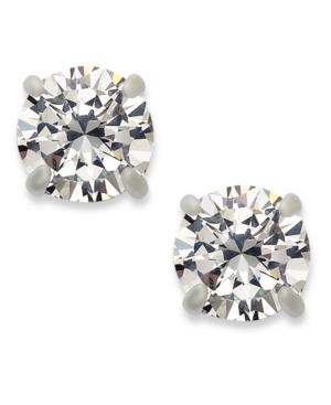 I.n.c. Silver-tone Round Cubic Zirconia Stud Earrings (4 Ct. T.w.)