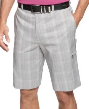 Greg Norman Big And Tall Golf Shorts, Tech Plaid Shorts