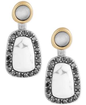 Lucky Brand Two-tone Multi-stone Jacket Earrings