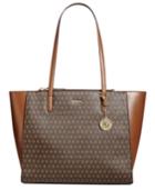 Dkny Double-zip Signature Large Tote, Created For Macy's