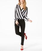 Inc International Concepts Striped Surplice Top, Created For Macy's
