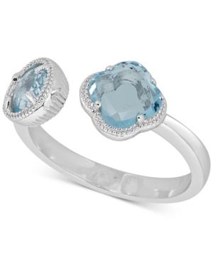 Sky Blue Topaz Cuff Ring (1-9/10 Ct. T.w.) In Sterling Silver