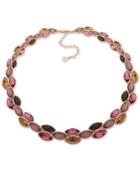 Anne Klein Gold-tone Stone Collar Necklace, 16 + 3 Extender