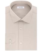 Calvin Klein Men's Steel Classic/regular Fit Non-iron Performance Linen Solid Dress Shirt