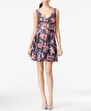 Betsey Johnson Bow-back Floral-print Dress