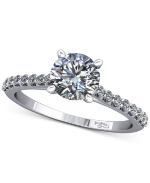 Diamond Accented Cathedral-style Mount (1/5 Ct. T.w.) In 14k White Gold