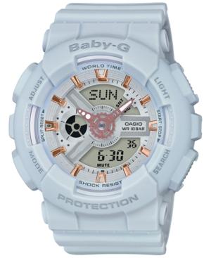Baby-g Women's Analog-digital Light Gray Resin Strap Watch 43x46mm Ba110ga-8a