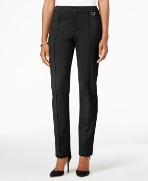 Charter Club Front Seam Ponte Slim Leg Pant With D-ring, Only At Macy's