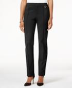 Charter Club Front Seam Ponte Slim Leg Pant With D-ring, Only At Macy's