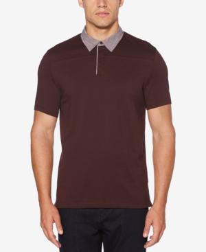 Perry Ellis Men's Pima Cotton Jacquard Polo