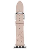 Kate Spade New York Women's Pale Vellum Floral Applique Leather Apple Watch Strap