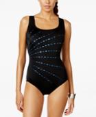 Swim Solutions Studded One-piece Swimsuit Women's Swimsuit