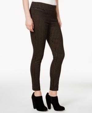 Maison Jules Houndstooth-print Pull-on Pants, Created For Macy's