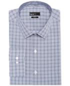 Bar Iii Slim-fit Pacific Blue Glenplaid Dress Shirt