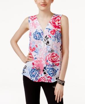 Inc International Concepts Zipper-trim Top, Only At Macy's