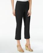 Jm Collection Lace-up-hem Capri Pants, Created For Macy's
