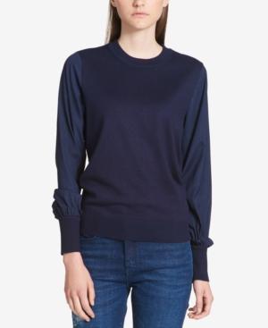 Dkny Mixed-media Sweater