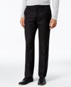 Alfani Collection Men's Classic-fit Textured Crosshatch Flat-front Pants, Only At Macy's