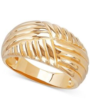 Textured Dome Ring In 10k Gold