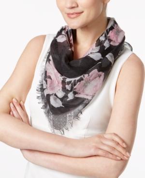 Inc International Concepts Rose-print Triangle Scarf, Created For Macy's