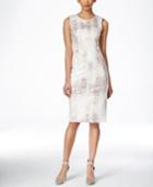 Calvin Klein Printed Zip-detail Sheath Dress