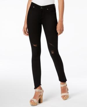 Articles Of Society Sammy Ripped Asymmetrical-hem Skinny Jeans